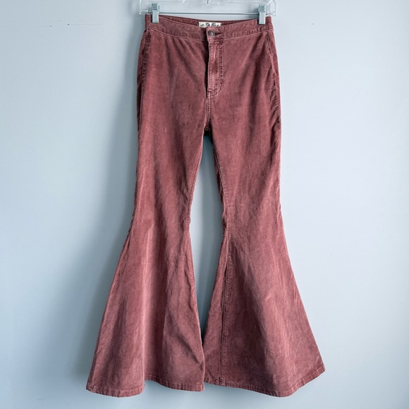 We The Free People Just Float On Corduroy Flare Jeans Pants 25 Bell Bottom 70s - Picture 4 of 16